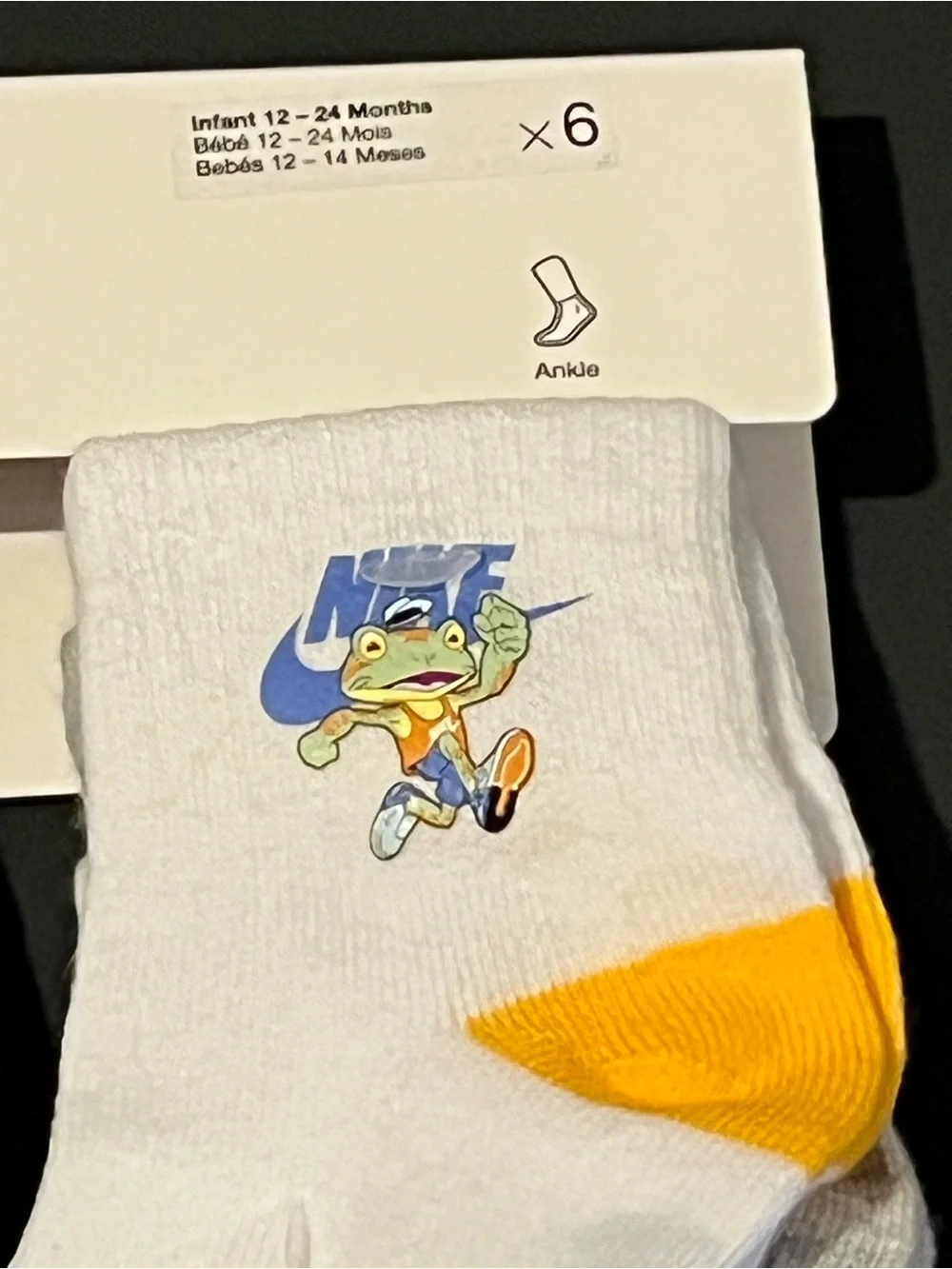 Nike Baby Ankle Socks Set Multicolor 6 Pack Sz 12-24 Months